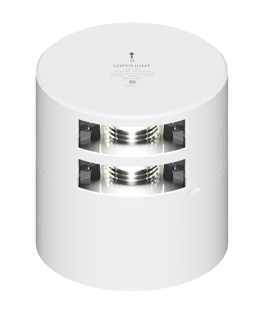 2nm 135° White, Stern, Dbl, white coated 2nm 135° White, Stern, Dbl, white coated